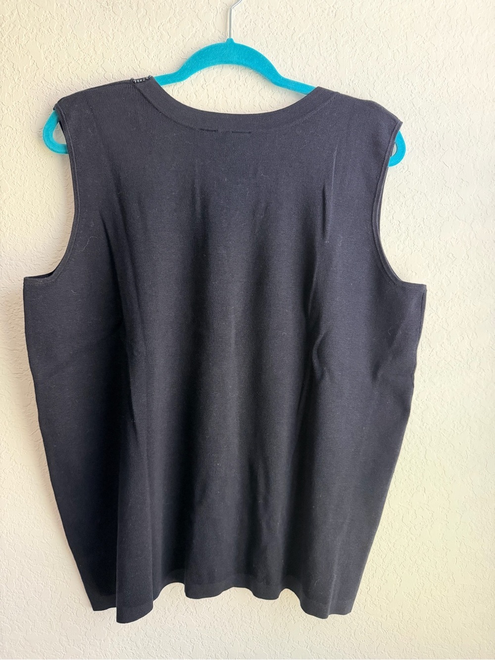 Emma James Sleeveless Silk Blend Top with Embellished Neckline - Picture 2 of 5